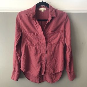 NWOT Cloth & Stone Split Back Button Down Shirt